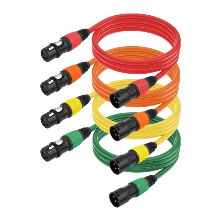 4 Color / Set JC1015 XLR 3pin Male to Female Audio Cable, Length:1.8m - Microphone Audio Cable & Connector by PMC TechLife | Online Shopping South Africa | PMC TechLife | Buy Now Pay Later Mobicred