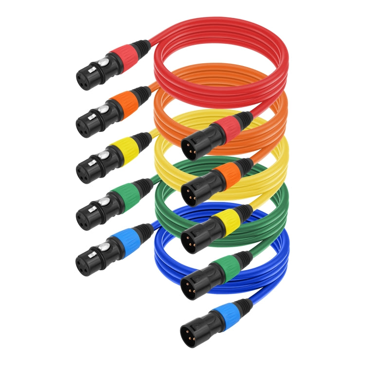 5 Color / Set JC1015 XLR 3pin Male to Female Audio Cable, Length:1.8m - Microphone Audio Cable & Connector by PMC TechLife | Online Shopping South Africa | PMC TechLife | Buy Now Pay Later Mobicred