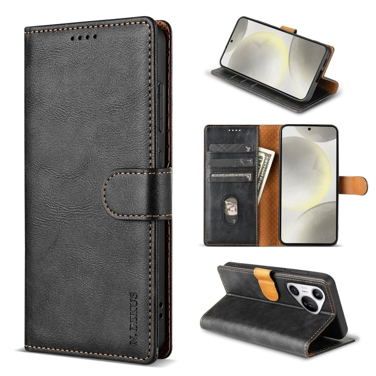 For Huawei Pura 70 N.BEKUS CSJ-P1 Solid Color Leather Phone Case(Black) - free shipping - PMC Jewellery - Order now!