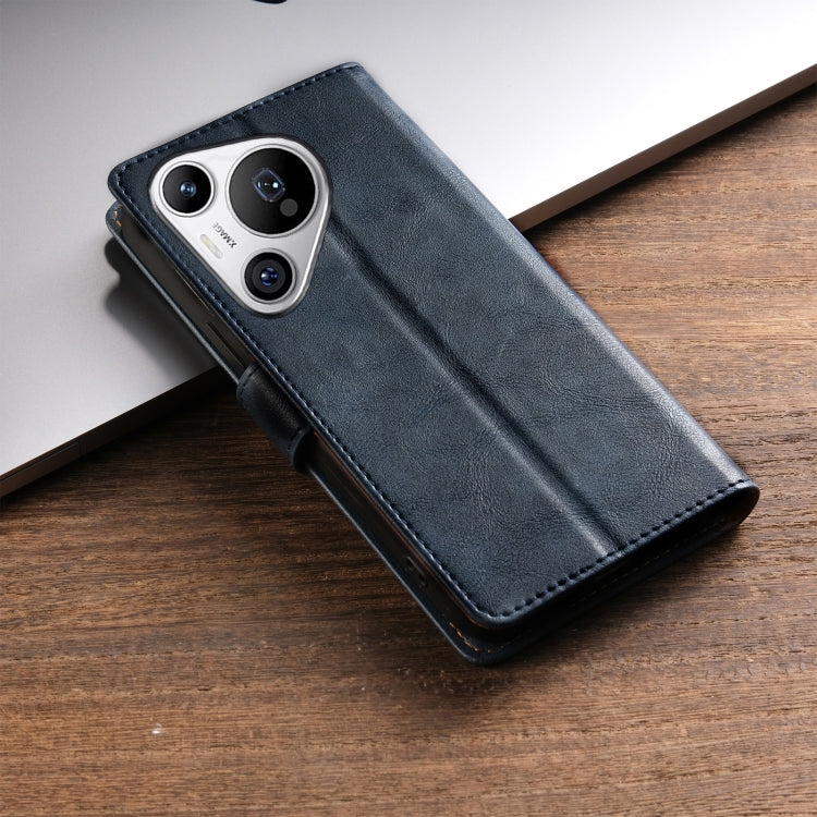 For Huawei Pura 70 N.BEKUS CSJ-P1 Solid Color Leather Phone Case(Blue) - free shipping - PMC Jewellery - Order now!