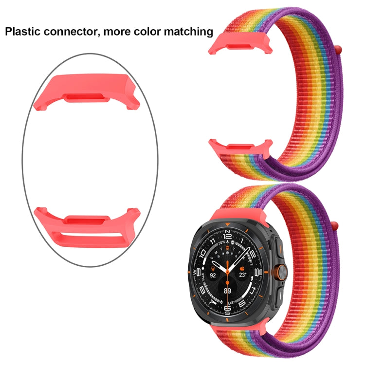 For Samsung Galaxy Watch Ultra 47mm Plastic Connector Nylon Loop Watch Band(Seashell) - free shipping - PMC Jewellery - Order now!