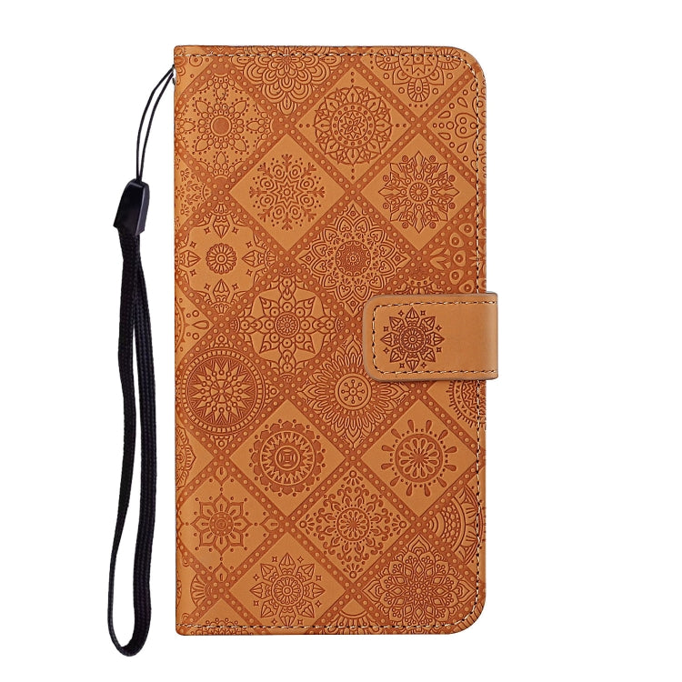 For Samsung Galaxy S25 Ultra 5G Ethnic Style Embossed Pattern Leather Phone Case(Brown) - Galaxy S25 Ultra 5G Cases by PMC Jewellery | Online Shopping South Africa | PMC Jewellery | Buy Now Pay Later Mobicred
