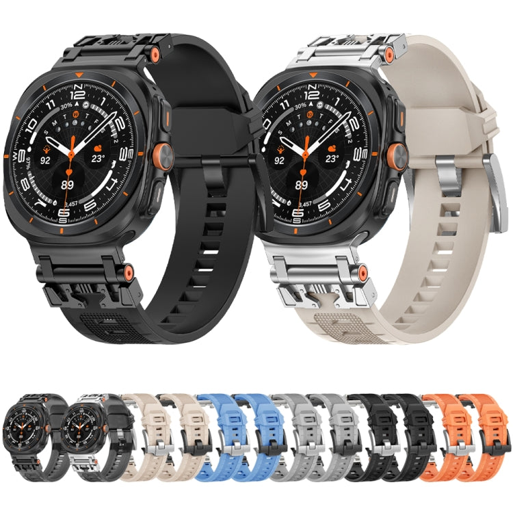 For Samsung Galaxy Watch UItra 47mm Armor TPU Sports Watch Band(Orange Silver) - free shipping - PMC TechLife - Order now!