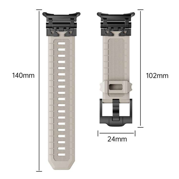 For Samsung Galaxy Watch UItra 47mm Armor TPU Sports Watch Band(Orange Silver) - free shipping - PMC TechLife - Order now!