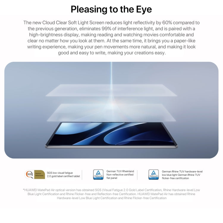 HUAWEI MatePad Air 12 inch WiFi Tablet PC, 8GB+256GB, HarmonyOS 4.2 Hisilicon Kirin 9000W, Not Support Google Play(Grey) - free shipping - PMc TechLife - Order now!