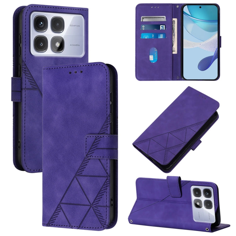 For Redmi K70 Ultra 5G Global Crossbody 3D Embossed Flip Leather Phone Case(Purple) - free shipping - PMC Jewellery - Order now!