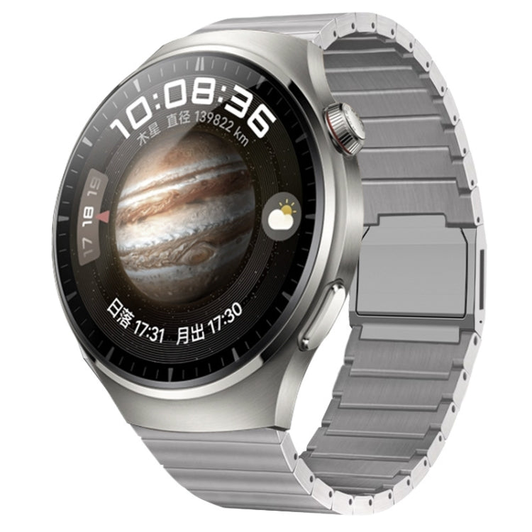 22mm One-bead Bamboo Magnetic Buckle Pure Titanium Watch Band(Silver) - free shipping - PMC TechLife - Order now!