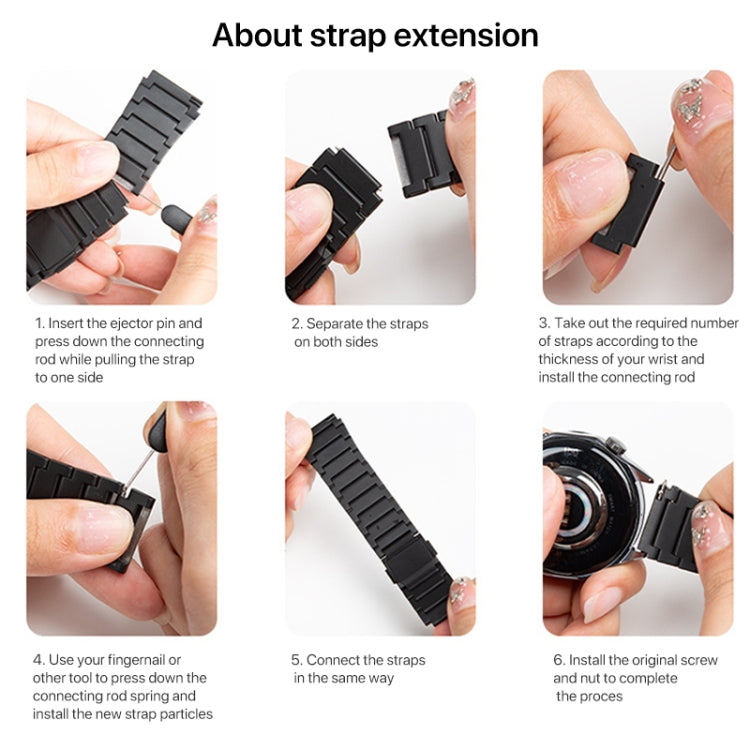 22mm One-bead Bamboo Magnetic Buckle Pure Titanium Watch Band(Titanium Gold) - free shipping - PMC TechLife - Order now!