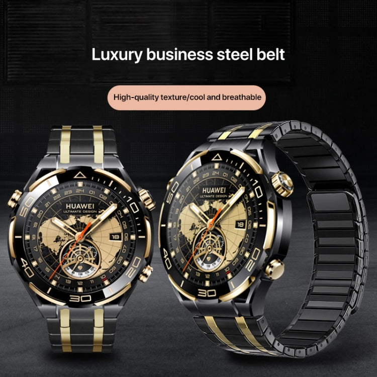 22mm AP Style Chain Magnetic Buckle Stainless Steel Watch Band(Black Gold) - free shipping - PMC TechLife - Order now!