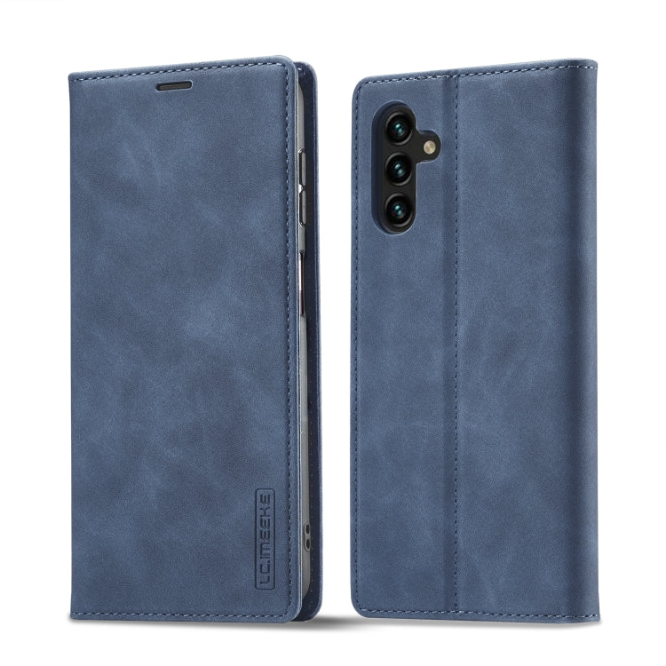 For Samsung Galaxy S24 FE 5G LC.IMEEKE Strong Magnetism Microfiber Leather Phone Case(Blue) - free shipping - PMC Jewellery - Order now!