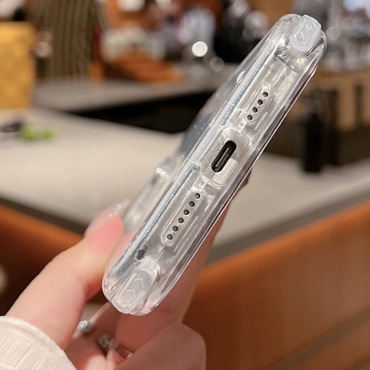 For iPhone 16 Pro TPU + PC + Glitter Paper Full Coverage Phone Case(Blue) - iPhone 16 Pro Cases by PMC TechLife | Online Shopping South Africa | PMC TechLife | Buy Now Pay Later Mobicred