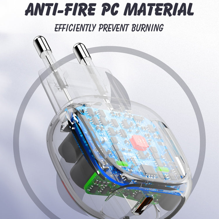 LDNIO A1206C PD27W USB-C / Type-C Fast Charger with 1m 8 Pin Cable, Plug Type:EU Plug(White) - free shipping - PMC Jewellery - Order now!