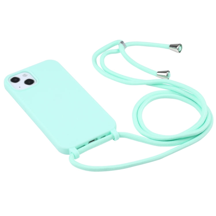 For iPhone 16 Candy Colors TPU Protective Phone Case with Lanyard(Mint Green) - iPhone 16 Cases by PMC TechLife | Online Shopping South Africa | PMC TechLife | Buy Now Pay Later Mobicred