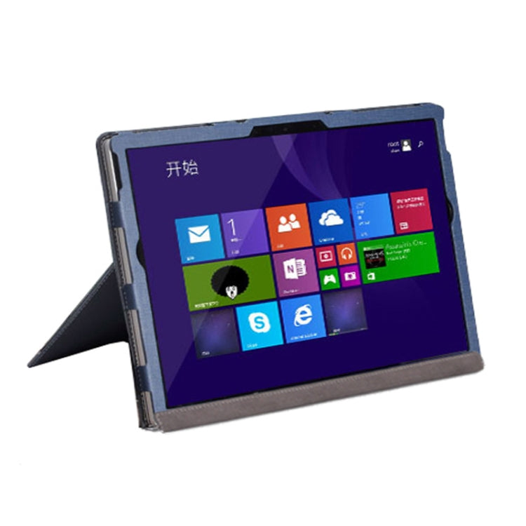 For Microsoft Surface Book 3 / 2 15 inch PU Leather Laptop Protective Case with Screen Stand(Dark Blue) - 15 inch by PMC Jewellery | Online Shopping South Africa | PMC Jewellery | Buy Now Pay Later Mobicred