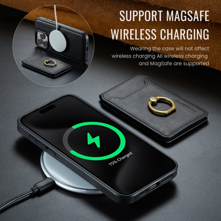 For iPhone 14 Plus DG.MING K1 MagSafe Detachable Wallet RFID Back Cover Phone Case(Black) - free shipping - PMC Jewellery - Order now!