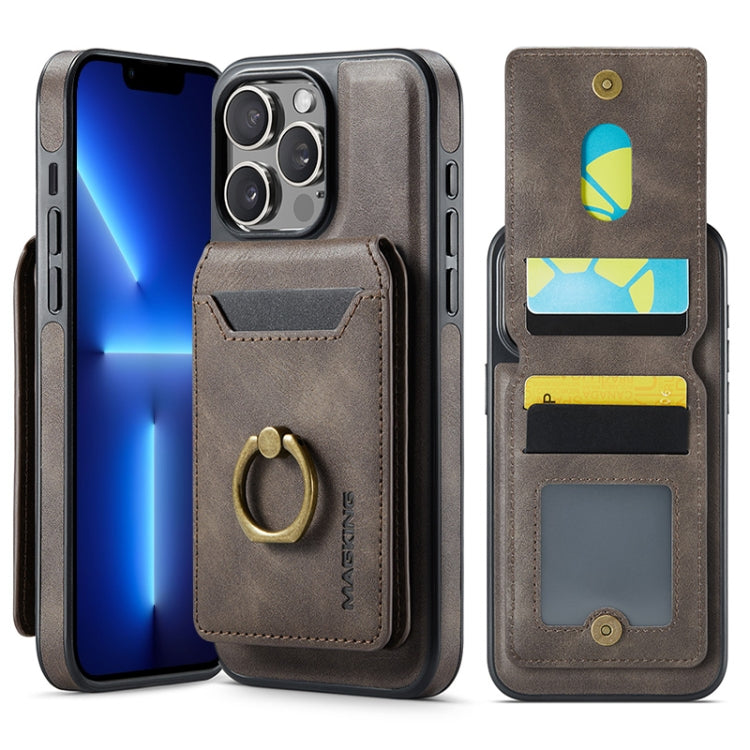 For iPhone 13 Pro Max DG.MING K1 MagSafe Detachable Wallet RFID Back Cover Phone Case(Coffee) - free shipping - PMC Jewellery - Order now!