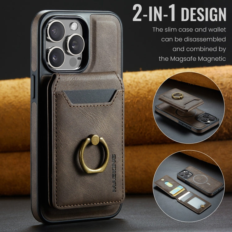 For iPhone 12 Pro DG.MING K1 MagSafe Detachable Wallet RFID Back Cover Phone Case(Coffee) - free shipping - PMC Jewellery - Order now!