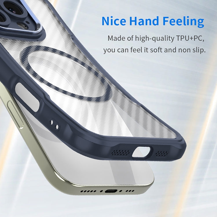 For Samsung Galaxy S25 Ultra 5G Carbon Fiber Texture MagSafe Translucent Phone Case(Blue) - Galaxy S25 Ultra 5G Cases by PMC Jewellery | Online Shopping South Africa | PMC Jewellery | Buy Now Pay Later Mobicred