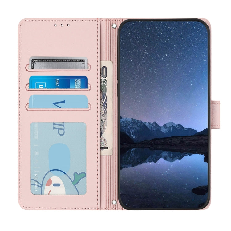 For Samsung Galaxy S25+ 5G Cat Rat Embossed RFID Leather Phone Case with Lanyard(Pink) - Galaxy S25+ 5G Cases by PMC TechLife | Online Shopping South Africa | PMC TechLife | Buy Now Pay Later Mobicred