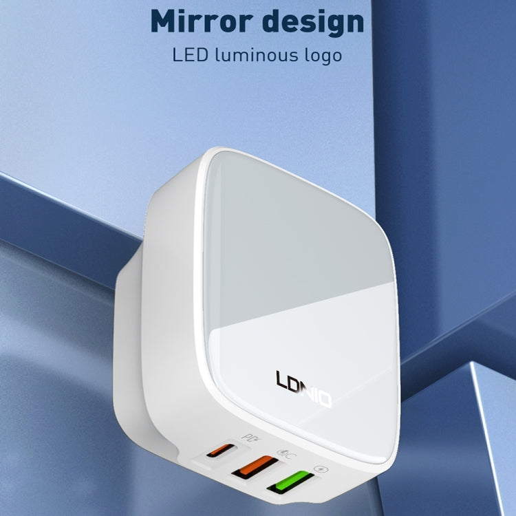 LDNIO Q334 32W Type-C + Dual USB Port Charger with 1m USB-C / Type-C to USB-C / Type-C Data Cable, Plug Type:US Plug(Black) - free shipping - PMC Jewellery - Order now!