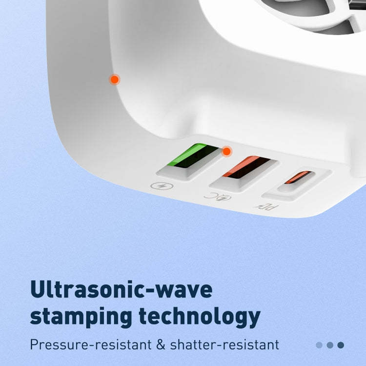 LDNIO Q334 32W Type-C + Dual USB Port Charger with 1m USB-C / Type-C to USB-C / Type-C Data Cable, Plug Type:US Plug(Black) - free shipping - PMC Jewellery - Order now!
