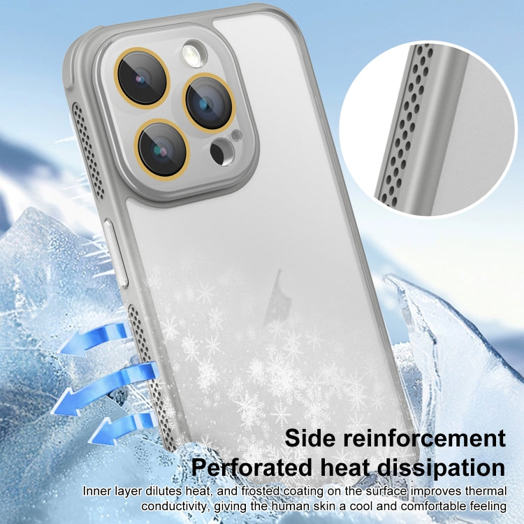For iPhone 16 Side Cooling Skin Feel Frosted Phone Case(Sky Blue) - iPhone 16 Cases by PMC TechLife | Online Shopping South Africa | PMC TechLife | Buy Now Pay Later Mobicred