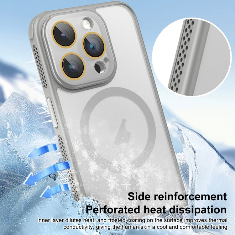 For iPhone 16 Plus Side Cooling Skin Feel Frosted MagSafe Magnetic Phone Case(Sky Blue) - iPhone 16 Plus Cases by PMC TechLife | Online Shopping South Africa | PMC TechLife | Buy Now Pay Later Mobicred