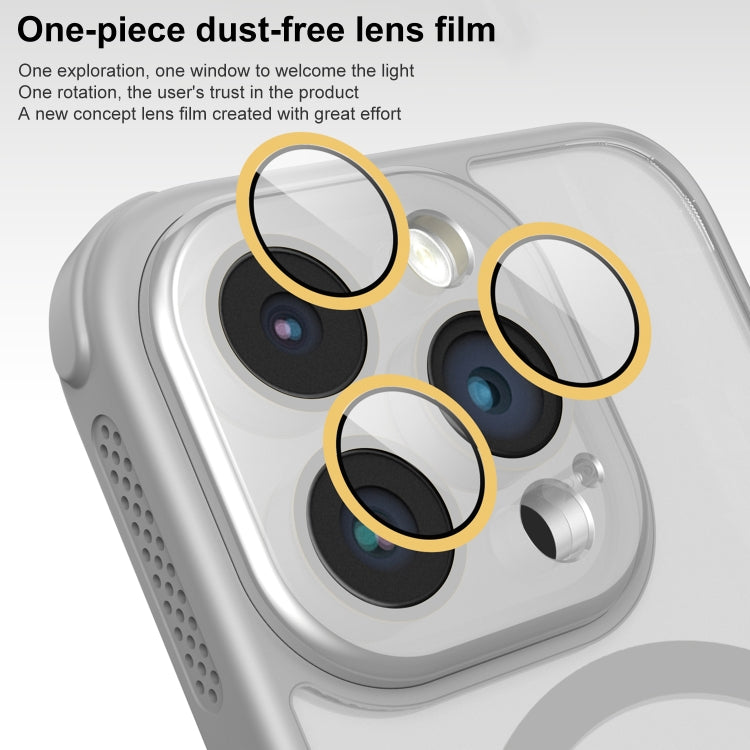 For iPhone 16 Hardware Side Cooling Skin Feel Frosted MagSafe Magnetic Phone Case with Lens Film(Black) - iPhone 16 Cases by PMC TechLife | Online Shopping South Africa | PMC TechLife | Buy Now Pay Later Mobicred