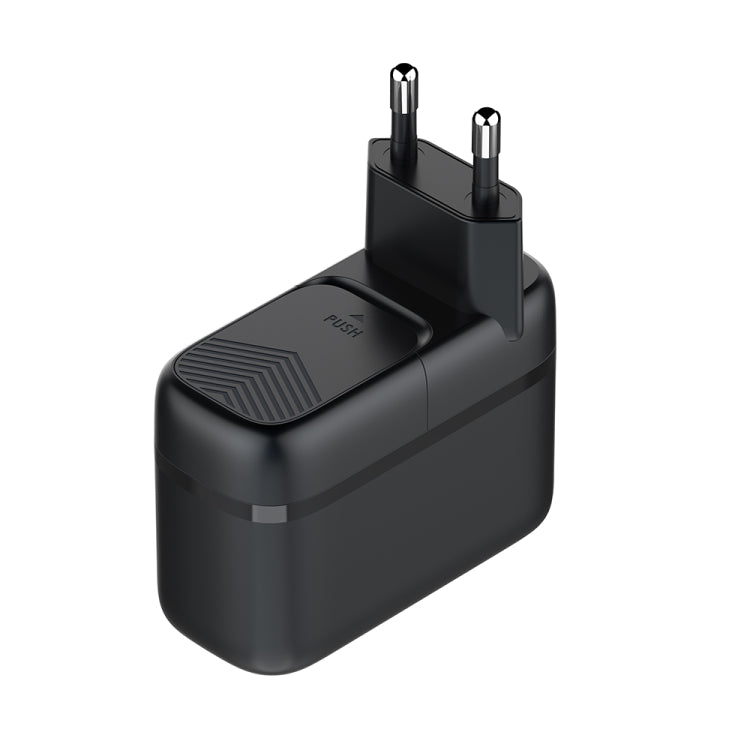 LDNIO Q366 65W USB + Dual Type-C Port Charger with 1m USB-C / Type-C to USB-C / Type-C Data Cable, Plug Type:EU Plug(Black) - free shipping - PMC Jewellery - Order now!