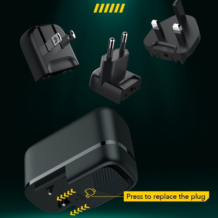 LDNIO Q367 65W GaN 3 x USB-C / Type-C Interface Charger with 1m USB-C / Type-C to USB-C / Type-C Data Cable, Plug Type:US Plug(Black) - free shipping - PMC Jewellery - Order now!