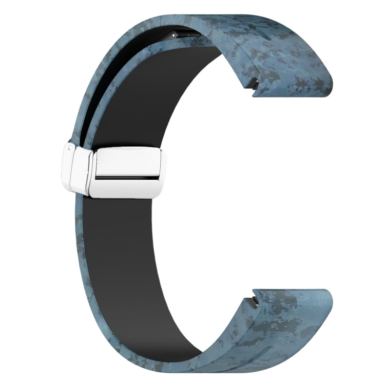 For Garmin Fenix 7X Magnetic Folding Silver Buckle Color Printed Silicone Watch Band(Mosaic) - free shipping - PMC TechLife - Order now!