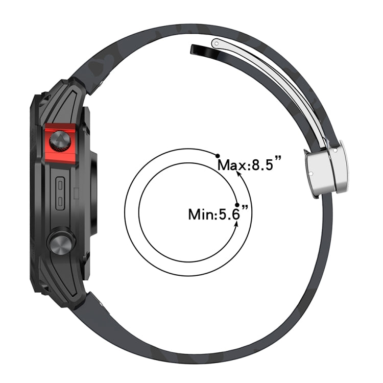 For Garmin Fenix 7X Magnetic Folding Silver Buckle Color Printed Silicone Watch Band(Mosaic) - free shipping - PMC TechLife - Order now!