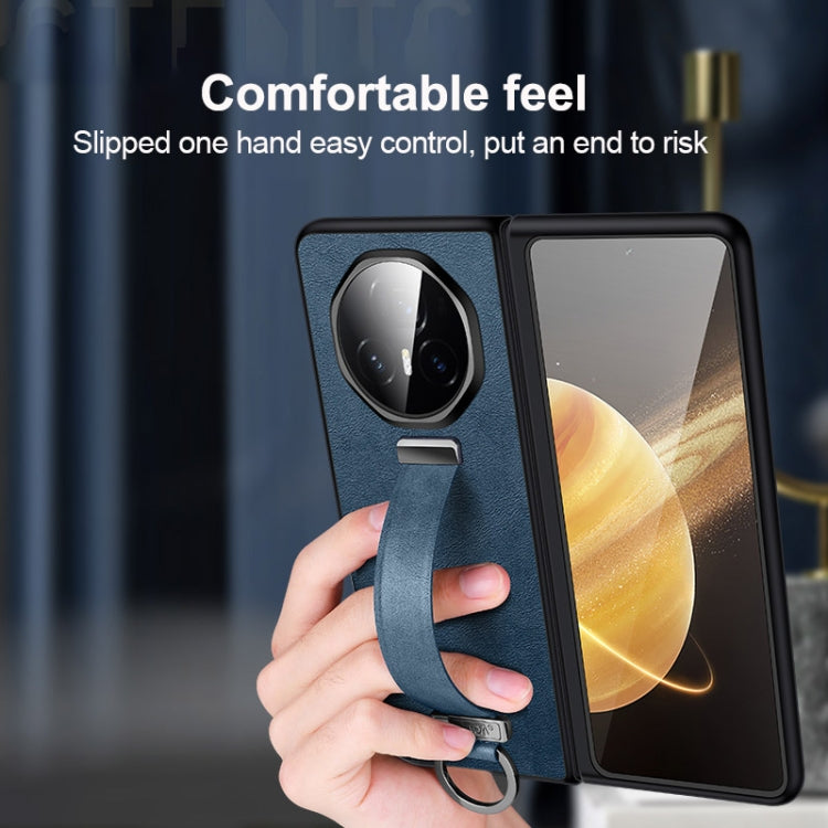 For Honor Magic Vs3 SULADA PC + Leather Texture Skin Feel Shockproof Phone Case(Black) - Honor Cases by SULADA | Online Shopping South Africa | PMC TechLife | Buy Now Pay Later Mobicred