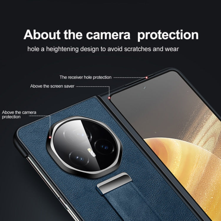 For Honor Magic V3 SULADA PC + Leather Texture Skin Feel Shockproof Phone Case(Black) - Honor Cases by SULADA | Online Shopping South Africa | PMC TechLife | Buy Now Pay Later Mobicred