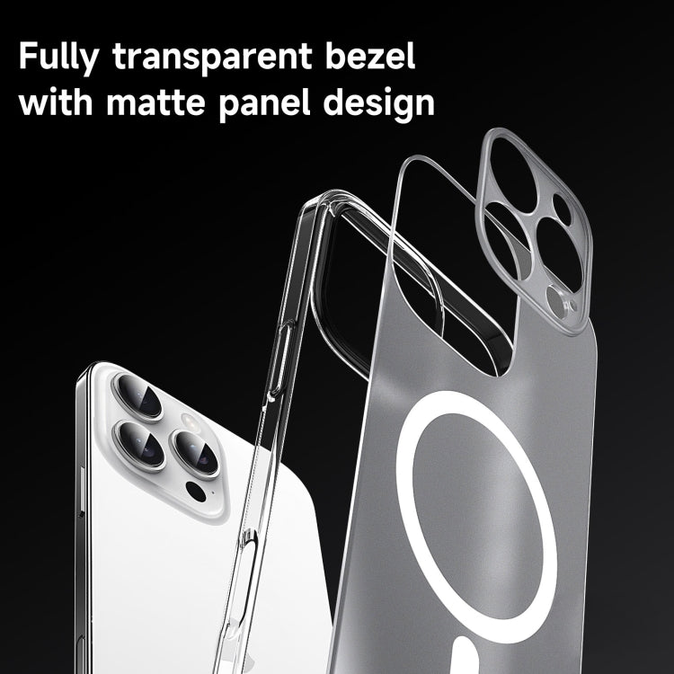 For iPhone 16 Pro SULADA Crystal Sand Series Electroplating Frosted MagSafe Magnetic Phone Case(Transparent) - free shipping - PMC Jewellery - Order now!
