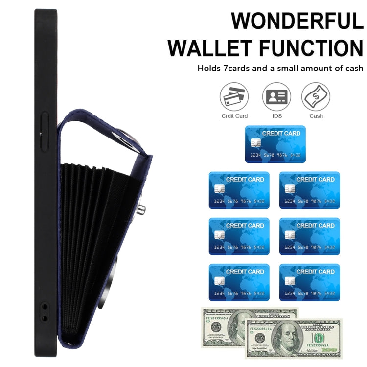 For Huawei Pura 70 Pro / 70 Pro+ Organ Card Bag Ring Holder Phone Case(Blue) - free shipping - PMC Jewellery - Order now!