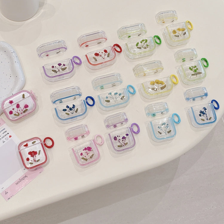 For AirPods 3 Glitter Starry Epoxy Dried Flowers Earbuds Box TPU Case(Pink) - For AirPods 3 by PMC Jewellery | Online Shopping South Africa | PMC Jewellery | Buy Now Pay Later Mobicred