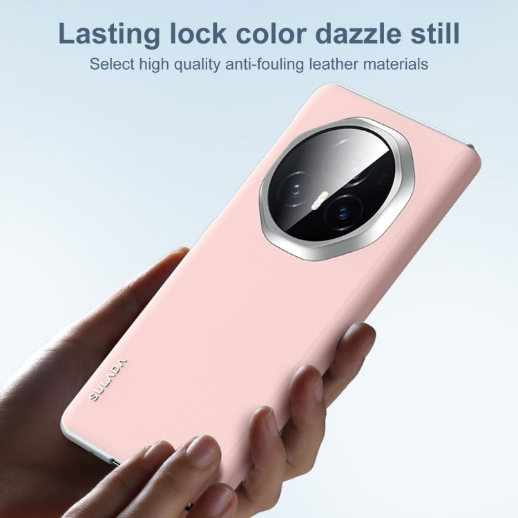 For Honor Magic V3 SULADA Skin Feel Liquid Leather Shockproof Phone Case(Pink) - free shipping - PMC TechLife - Order now!