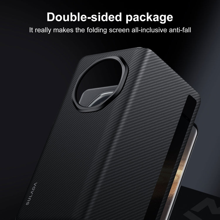 For Honor Magic V3 SULADA Kevlar 600D Texture Smart Window Leather Phone Case(Blue) - free shipping - PMC TechLife - Order now!