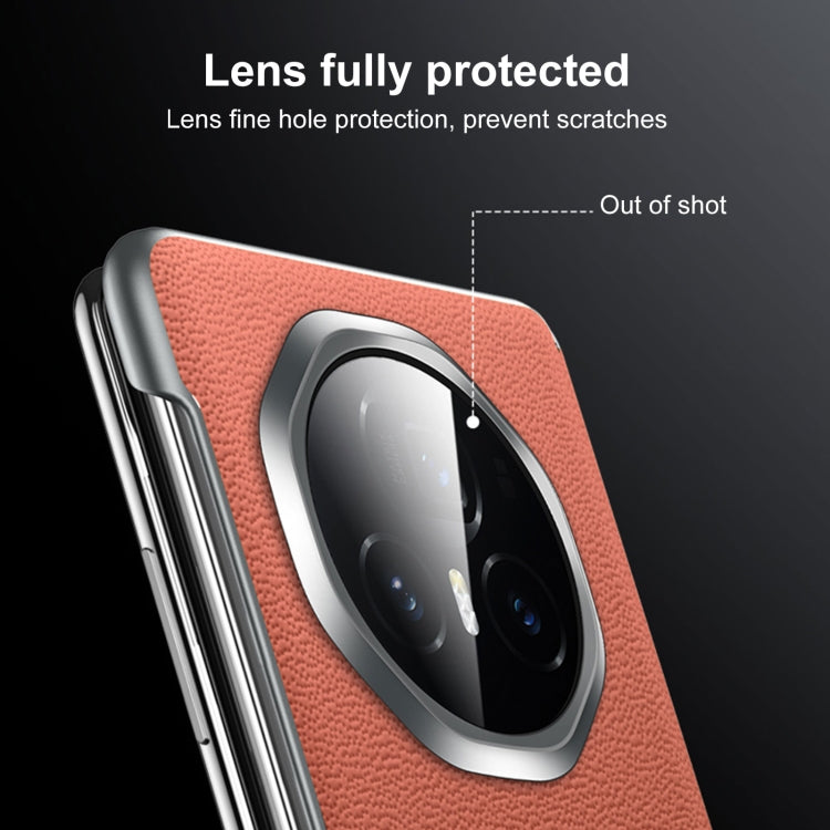 For Honor Magic V3 SULADA Frameless Top Layer Cowhide Leather + PC Phone Case(Black) - free shipping - PMC Jewellery - Order now!