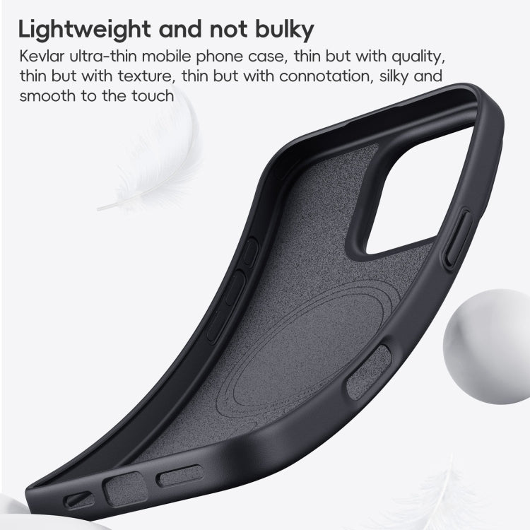 For iPhone 16 Plus Carbon Fiber Kevlar MagSafe Magnetic Phone Case(Black) - free shipping - PMC Jewellery - Order now!