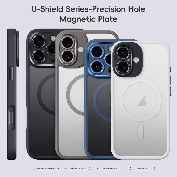 For iPhone 16 Plus Fine Hole Frosted MagSafe Magnetic Phone Case(Titanium Blue) - free shipping - PMC Jewellery - Order now!