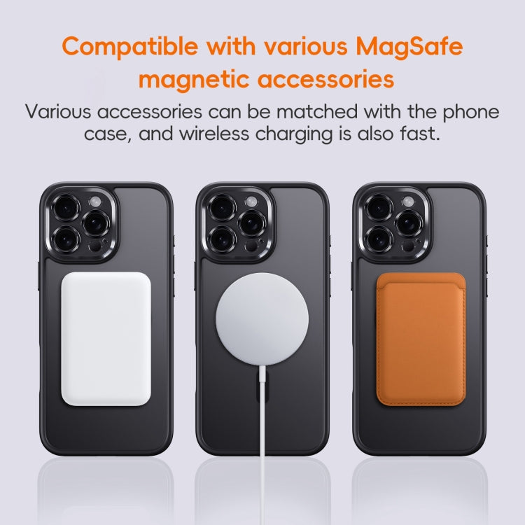 For iPhone 16 Fine Hole Frosted MagSafe Magnetic Phone Case(Black) - free shipping - PMC Jewellery - Order now!