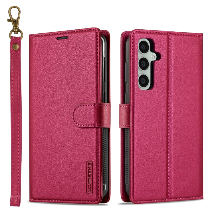 For Samsung Galaxy S23 FE 5G LC.IMEEKE L2 Series Detachable Magsafe PU Phone Case with Lanyard(Red) - free shipping - PMC Jewellery - Order now!