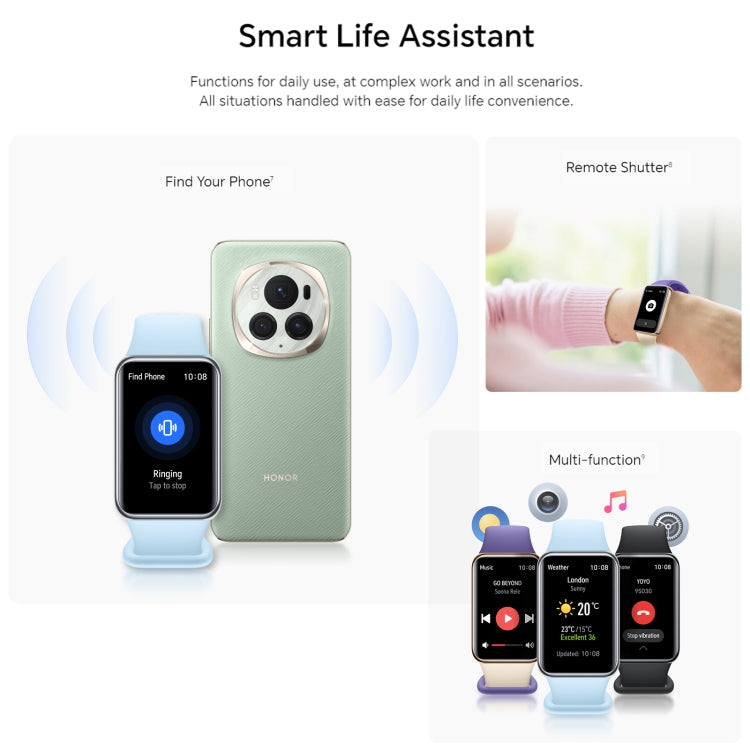 Honor Band 9, 1.57 inch AMOLED Screen, Support Heart Rate / Blood Oxygen / Sleep Monitoring, Standard Version(Blue) - free shipping - PMC TechLife - Order now!