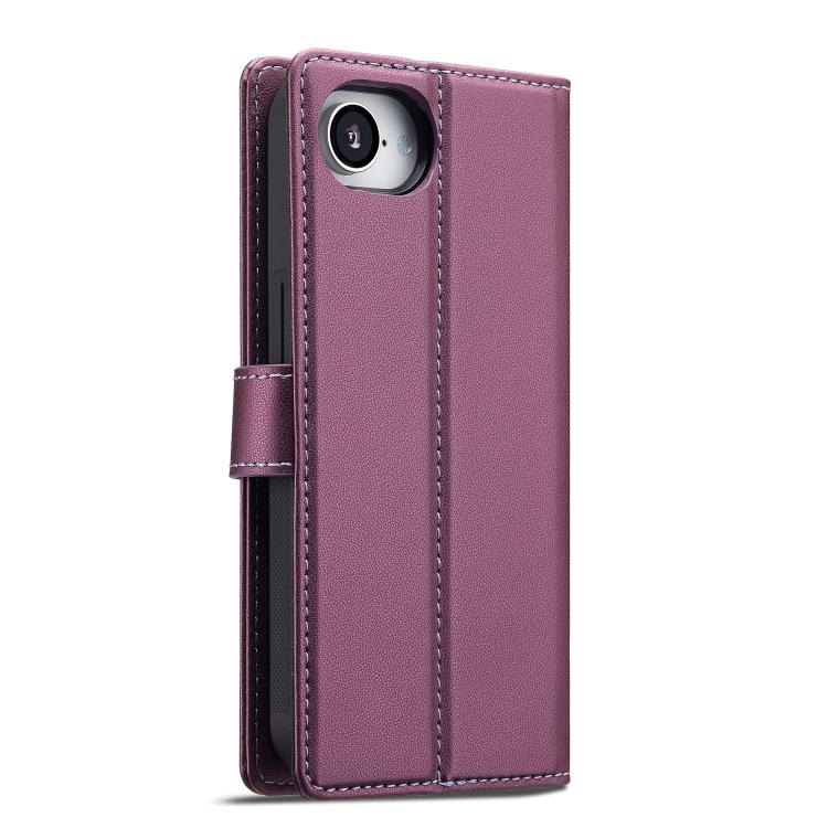 For iPhone 16e LC.IMEEKE L2 Series Detachable Magsafe PU Phone Case with Lanyard(Purple) - free shipping - PMc TechLife - Order now!