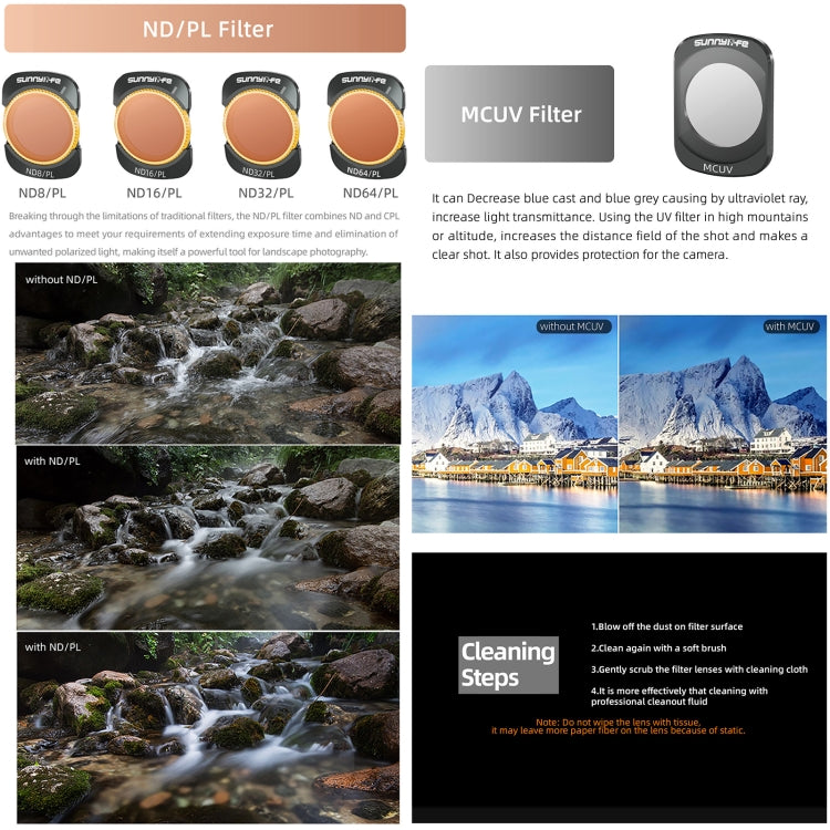 For DJI Osmo Pocket 3 Sunnylife Camera Lens Magnetic Metal Filter, No Impact On Gimbal Reset, Filter:ND8PL - free shipping - PMC TechLife - Order now!
