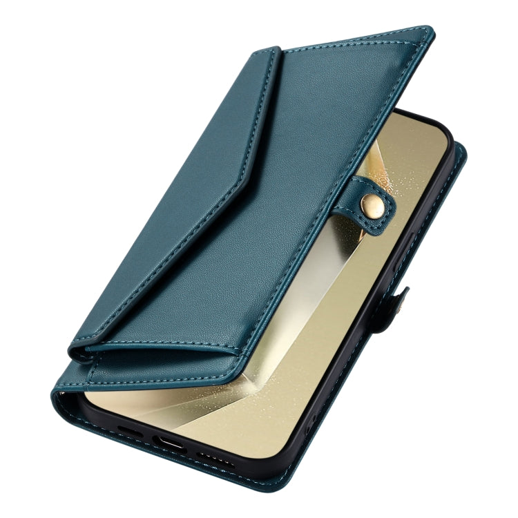 For Samsung Galaxy S25+ 5G Wallet Multi-card Slot Leather Phone Case with Lanyard(Green) - Galaxy S25+ 5G Cases by PMC TechLife | Online Shopping South Africa | PMC TechLife | Buy Now Pay Later Mobicred