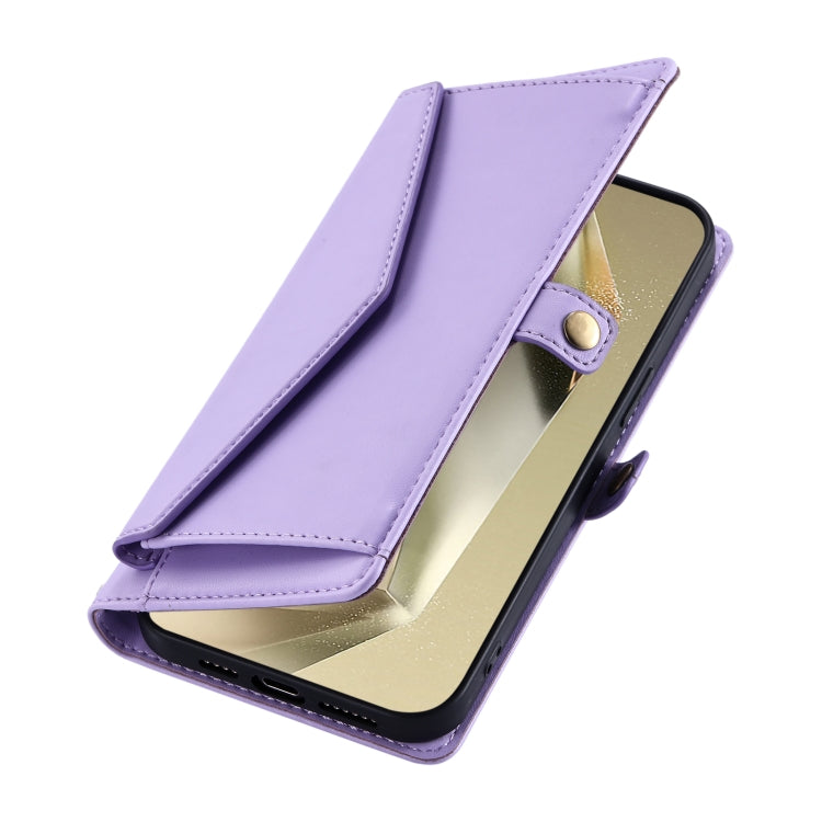 For Samsung Galaxy S25+ 5G Wallet Multi-card Slot Leather Phone Case with Lanyard(Purple) - Galaxy S25+ 5G Cases by PMC TechLife | Online Shopping South Africa | PMC TechLife | Buy Now Pay Later Mobicred