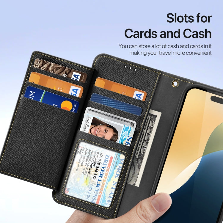 For iPhone 16 Pro Max DUX DUCIS Lawa Series 2 in 1 Wallet Zipper Detachable MagSafe Phone Case with Lanyard(Black) - free shipping - PMC Jewellery - Order now!